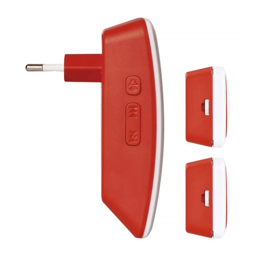 SET Bežično zvono za utičnicu + 2x tipka 230V IP44