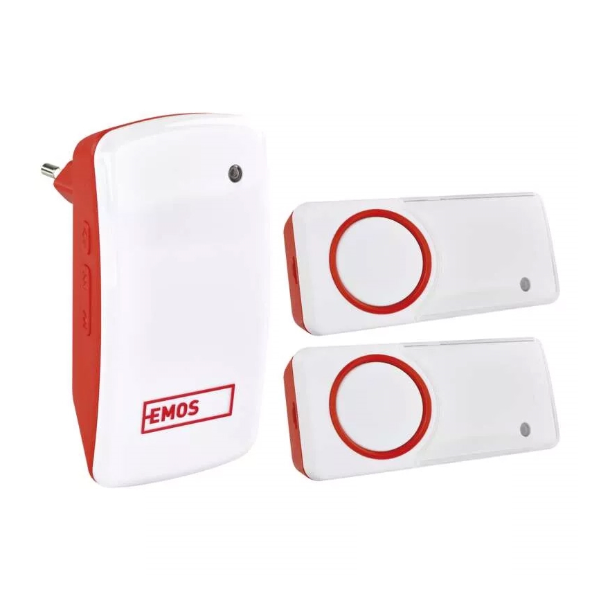 SET Bežično zvono za utičnicu + 2x tipka 230V IP44