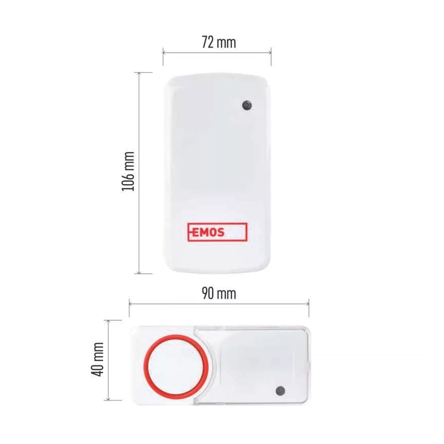 SET Bežično zvono za utičnicu + 2x tipka 230V IP44