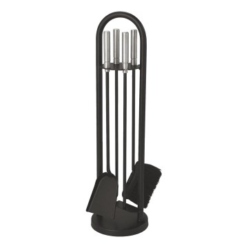 Set kaminog alata 5 komada crne boje