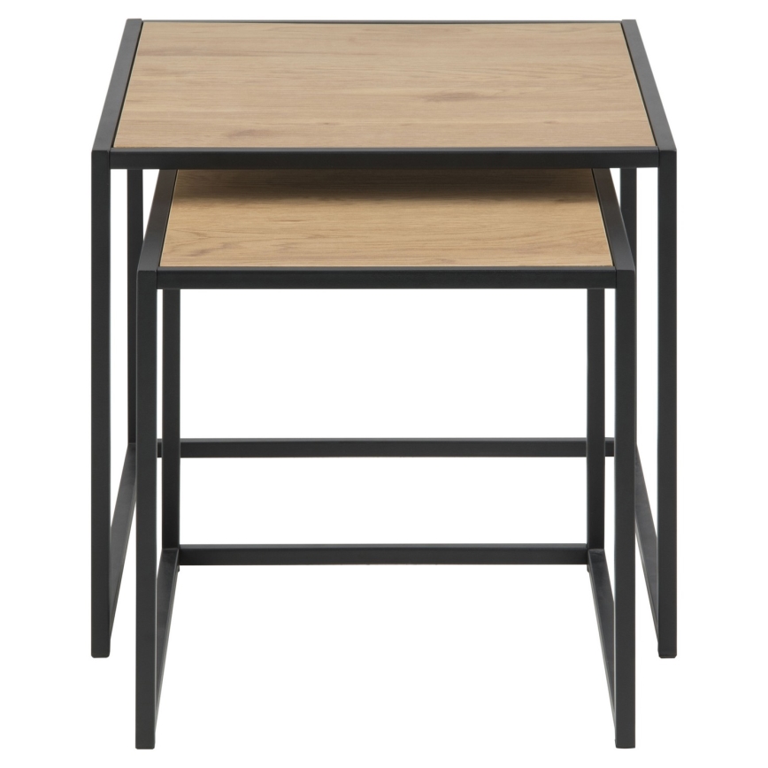 Set konferencijskih stolova SARON 2 komada hrast/crna