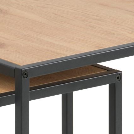 Set konferencijskih stolova SARON 2 komada hrast/crna