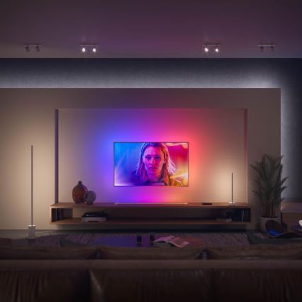 SET - LED RGBW Prigušiva traka Philips Hue WHITE AND COLOR AMBIANCE 2m LED/20W/230V + 4x Prigušiva žarulja Philips A60 E27/6,5W/230V 2000-6500K