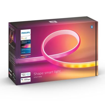 SET - LED RGBW Prigušiva traka Philips Hue WHITE AND COLOR AMBIANCE 2m LED/20W/230V + 4x Prigušiva žarulja Philips A60 E27/6,5W/230V 2000-6500K