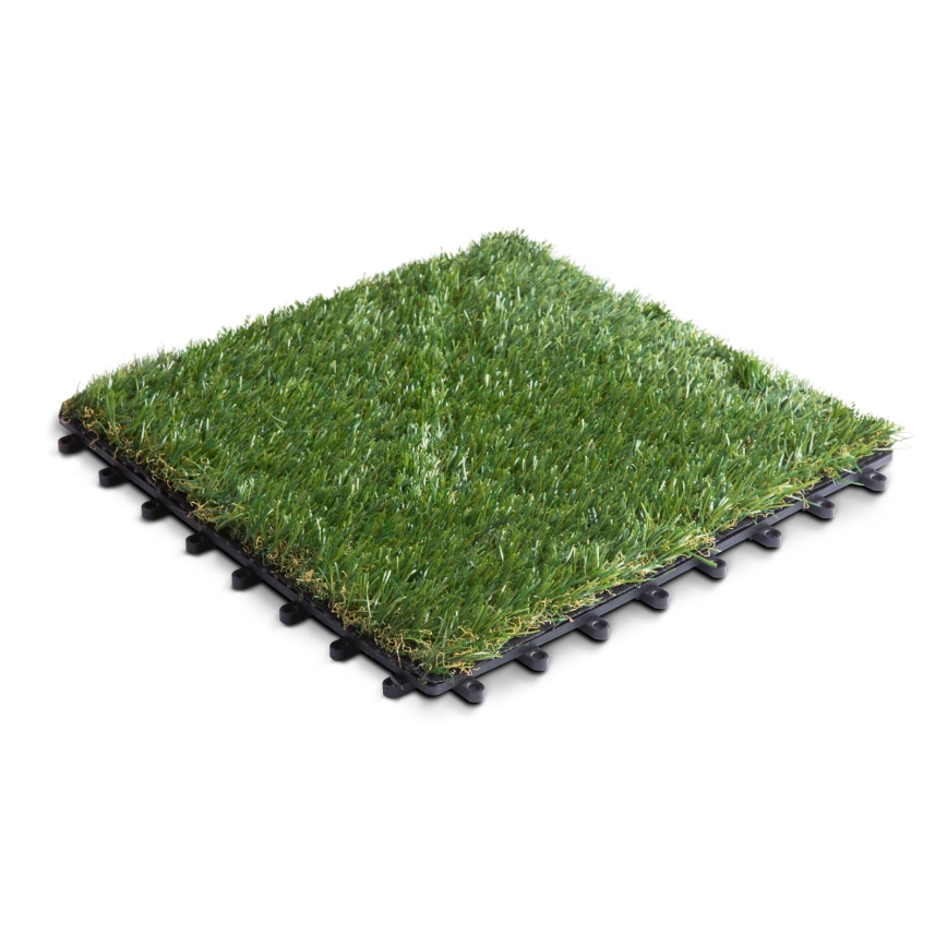 Set od 11 komada umjetne trave 30x30 cm, visina vlakna 20 mm, zelena