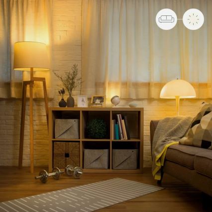 SET 2x prigušiva LED žarulja A60 E27/9W/230V 2700K Wi-Fi + daljinski upravljač - WiZ