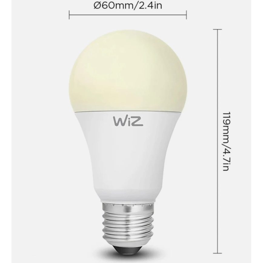 SET 2x prigušiva LED žarulja A60 E27/9W/230V 2700K Wi-Fi + daljinski upravljač - WiZ