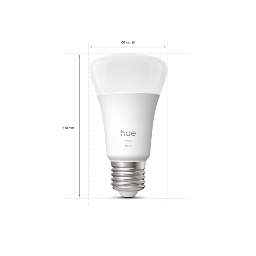 SET od 2 LED žarulje s mogućnošću prigušivanja Philips Hue WHITE E27/9,5W/230V 2700K