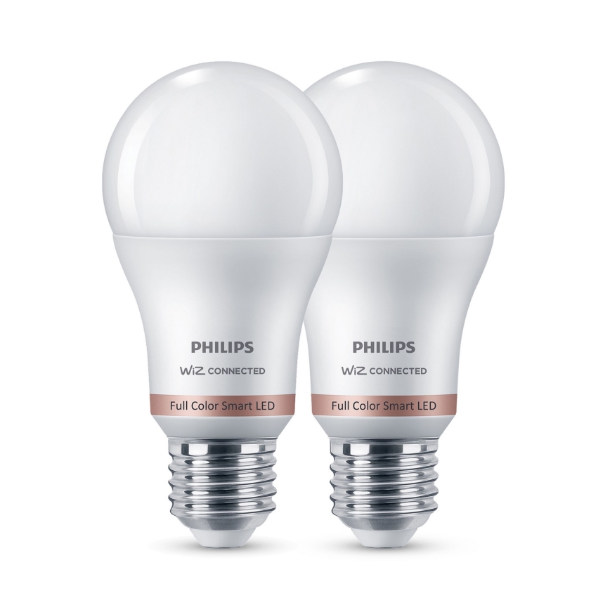 SET 2x LED RGB prigušiva žarulja Philips SMART A60 E27/8,5W/230V 2200-6500K