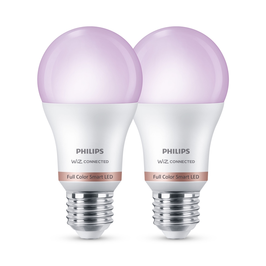 SET 2x LED RGB prigušiva žarulja Philips SMART A60 E27/8,5W/230V 2200-6500K