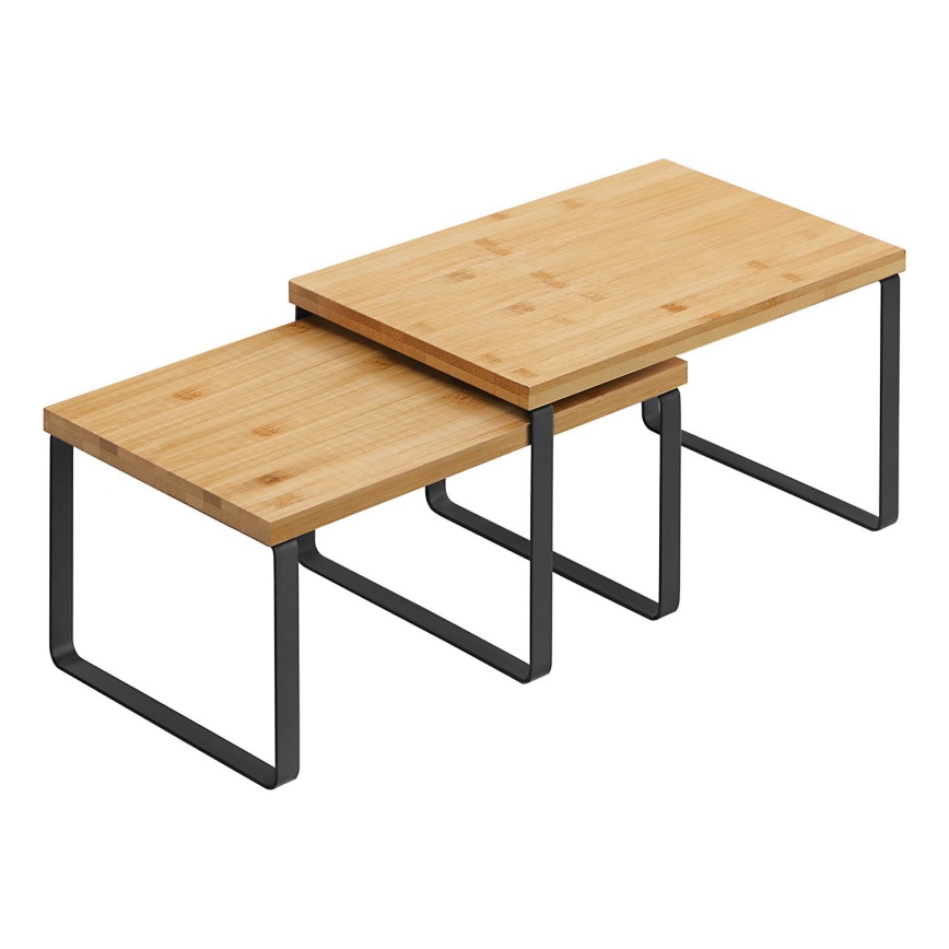 Set od 2 police za pohranu MARGE, crne/smeđe