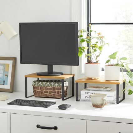 Set od 2 police za pohranu MARGE, crne/smeđe