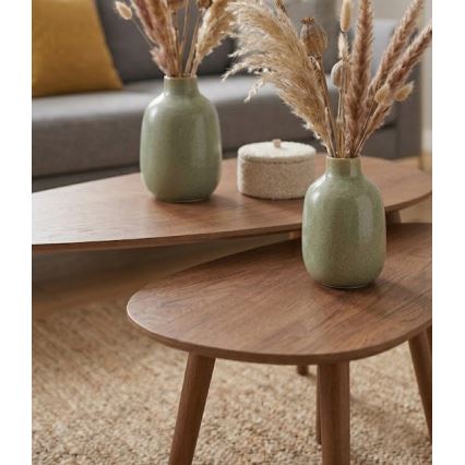 SET od 2 stolića za kavu SOLE 60/80x30/40 cm orah
