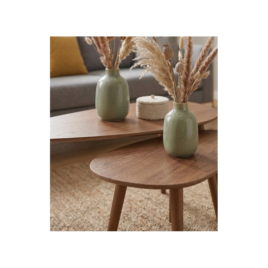 SET od 2 stolića za kavu SOLE 60/80x30/40 cm orah