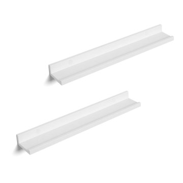 Set od 2 zidne police SHELFY bijele
