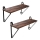 Set od 2 zidne police SHELFY, smeđe/crne