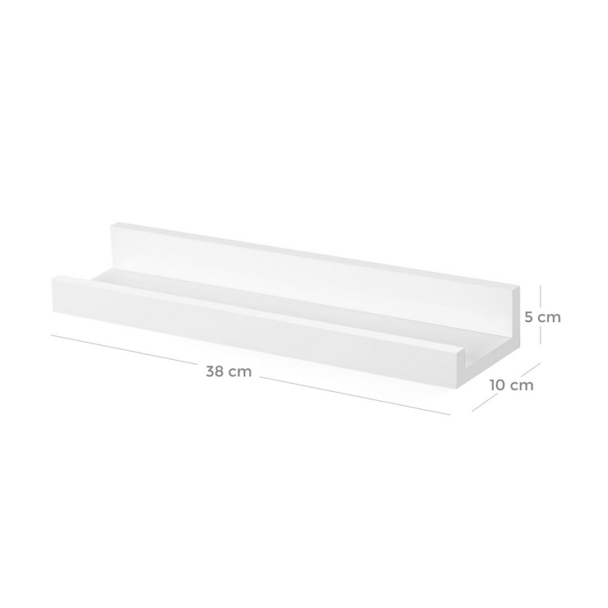 Set od 3 bijele zidne police SHELFY