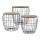 Set od 3 stolića za kavu BRISO, promjera 31/38/42,5 cm, smeđa/crna