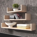 SET od 3 zidnih polica TRIO 40/60/80x11x18 cm hrast sonoma