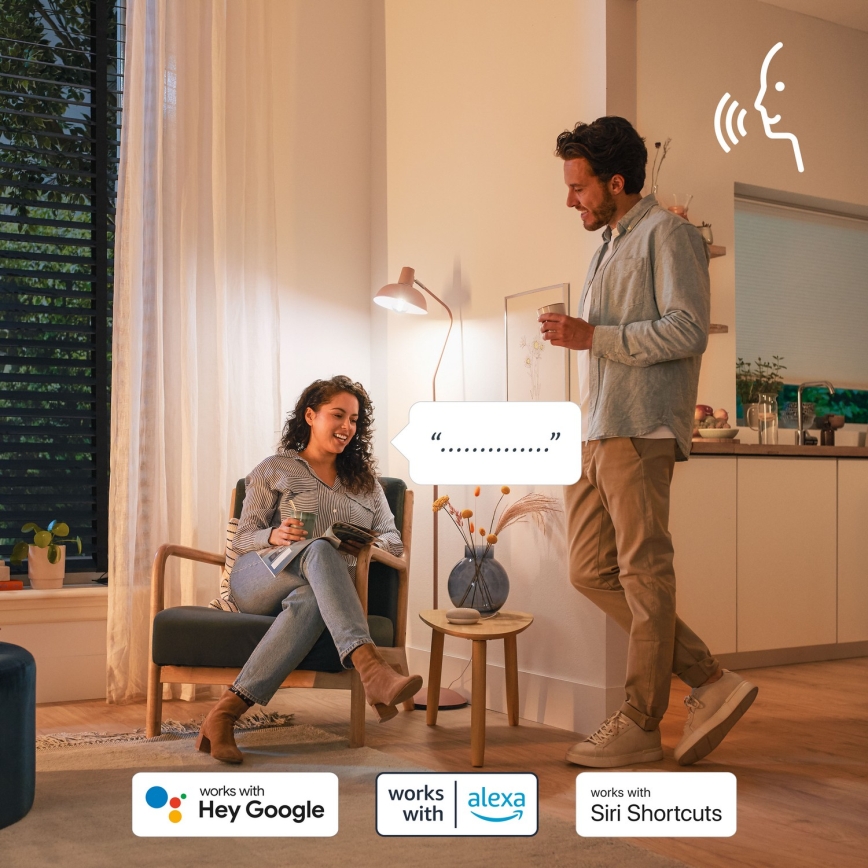 Komplet od 4 LED RGB zatemnjivih žarulja Philips SMART C37 E14/5W/230V 2200-6500K