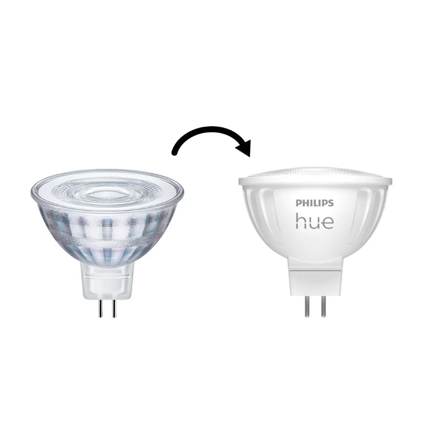 Komplet 4x LED žarulje s prigušivanjem Philips Hue WHITE AMBIANCE GU5,3/MR16/5,1W/12V 2200-6500K