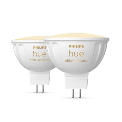Komplet 4x LED žarulje s prigušivanjem Philips Hue WHITE AMBIANCE GU5,3/MR16/5,1W/12V 2200-6500K