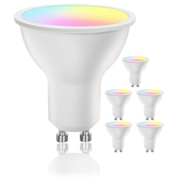 SET od 6 LED RGBW žarulja s mogućnošću prigušivanja GU10/6,5W/230V 2700-6500K Wi‑Fi - Aigostar