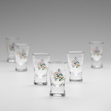 Set od 6 likerskih čaša s motivom buketa br. 3