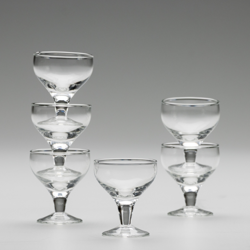 Set od 6 prozirnih čaša za liker