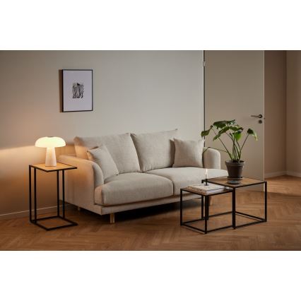 Set stolića za kavu SARON 2 kom hrast/crna