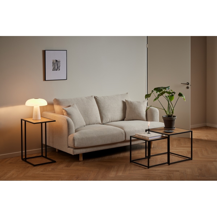 Set stolića za kavu SARON 2 kom hrast/crna