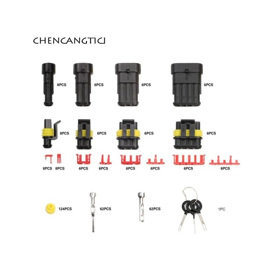 Set vodootpornih konektora za automobil AMP Tyco 353 kom