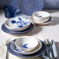 Set za jelo 14 kom bijela/plava/porculan