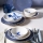 Set za jelo 14 kom bijela/plava/porculan