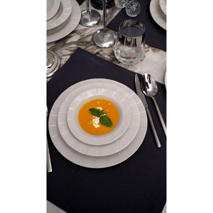 Set za jelo, 18 kom., bijeli/porculan