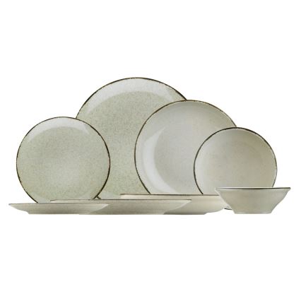 Set za jelo 24 kom bež/porculan
