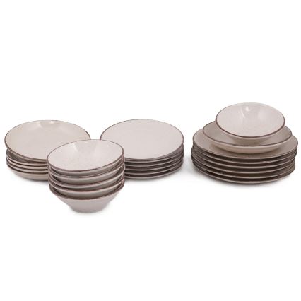 Set za jelo 24 kom bež/porculan