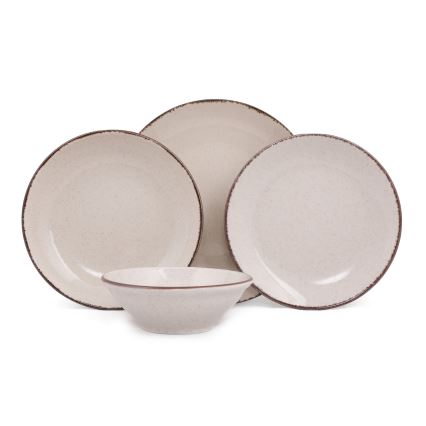 Set za jelo 24 kom bež/porculan