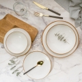Set za jelo 24 kom bež/porculan