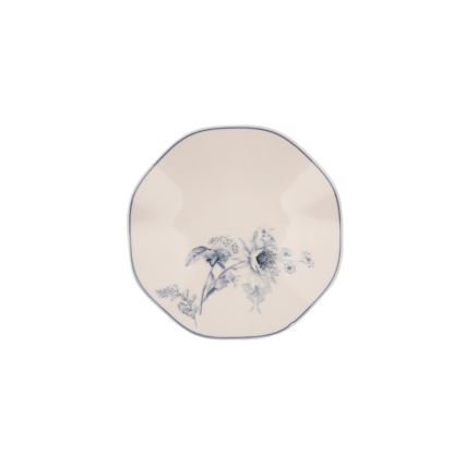 Set za jelo, 24 kom, bijela/plava, porculan