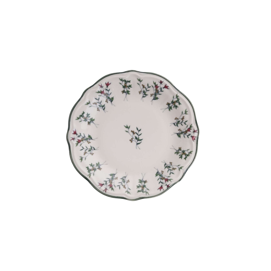 Set za jelo 24 kom. bijela/zelena/porculan