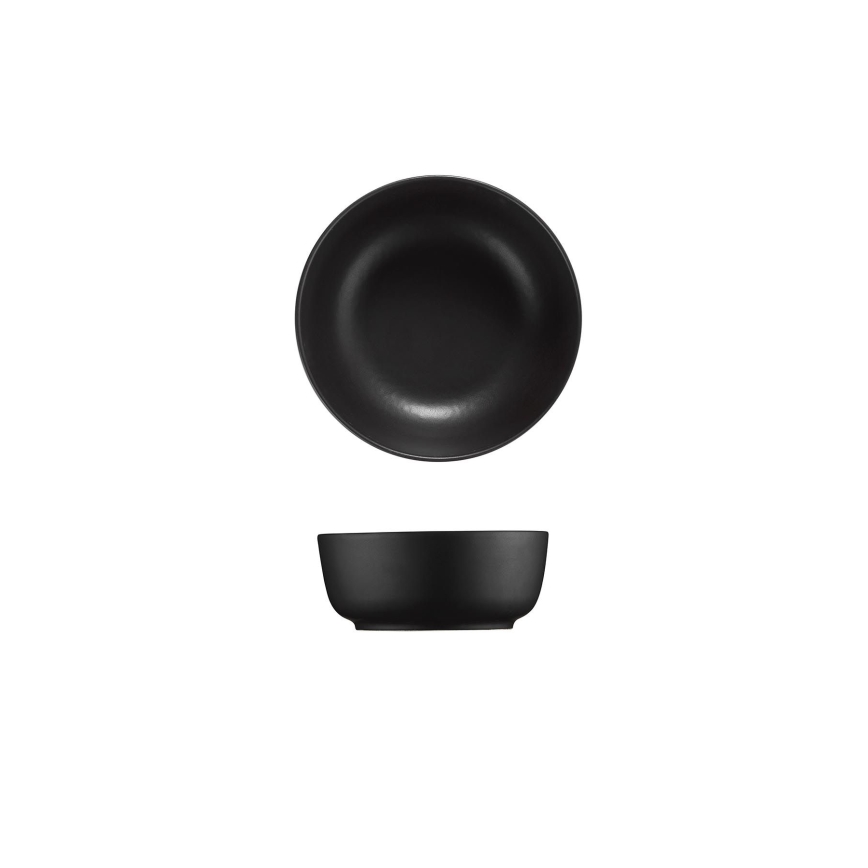 Set za jelo, 24 kom, crna/porculan