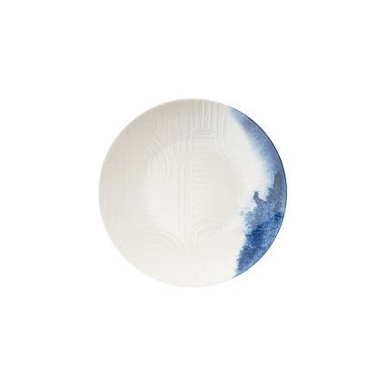 Set za jelo, 24 kom, krem/plava, porculan