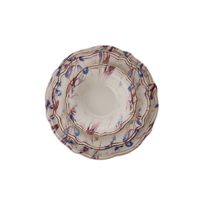 Set za jelo 24 kom šaren/porculan