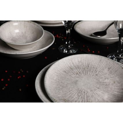 Set za jelo 24 kom siva/porculan