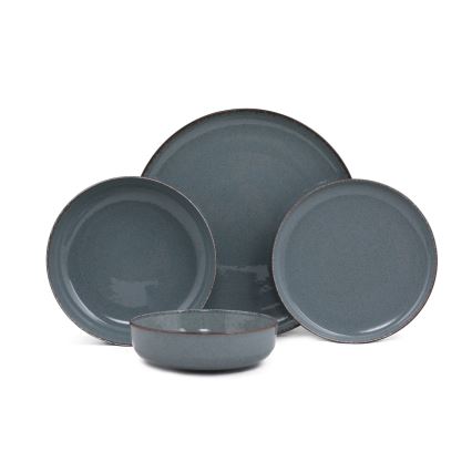 Set za jelo 24 komada, plavi porculan