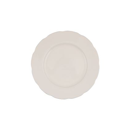 Set za jelo, 54 kom, bijeli/srebrni/koštani porculan