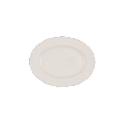 Set za jelo, 54 kom, bijeli/srebrni/koštani porculan