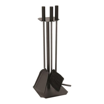 Set za kamin 4 komada antracit/smreka