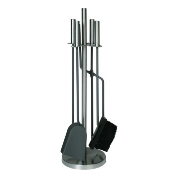Set za kamin 5 komada mat krom